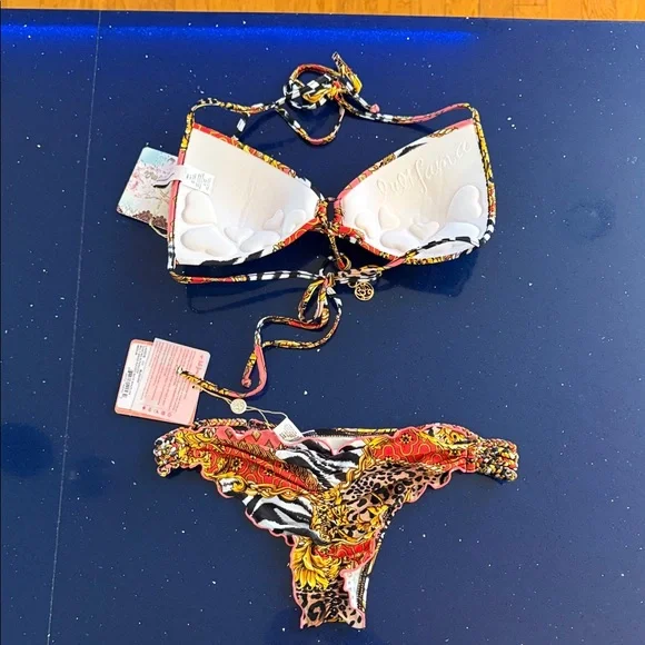 Luli Fama Multicolor Bandeau Bikini - Picture 4 of 4